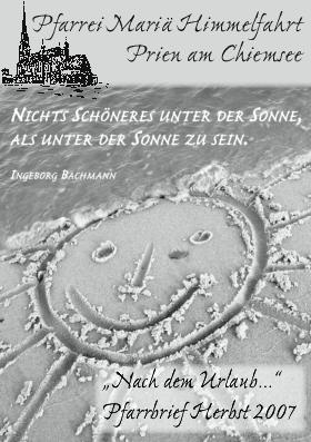 Cover Pfarrbrief Mariä Himmelfahrt Prien • Herbst 2007