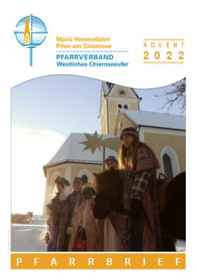 Cover Pfarrbrief Mariä Himmelfahrt Prien • Advent 2022